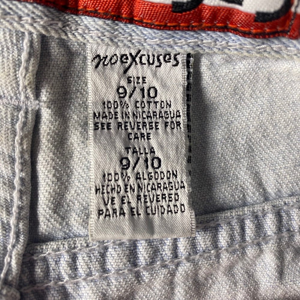 Vintage No Excuses Femme Fatale High Waisted Denim Shorts Light Wash‎ 9/10 - Picture 6 of 9